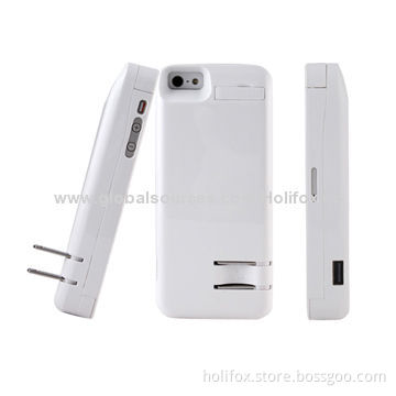 4200mAh Power Bank Case for iPhone 5/5S/5C, with Wall Plug